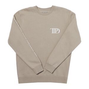 Taylor Swift The Tortured Poets Department Beige Crewneck Sweatshirt 2XL XXL